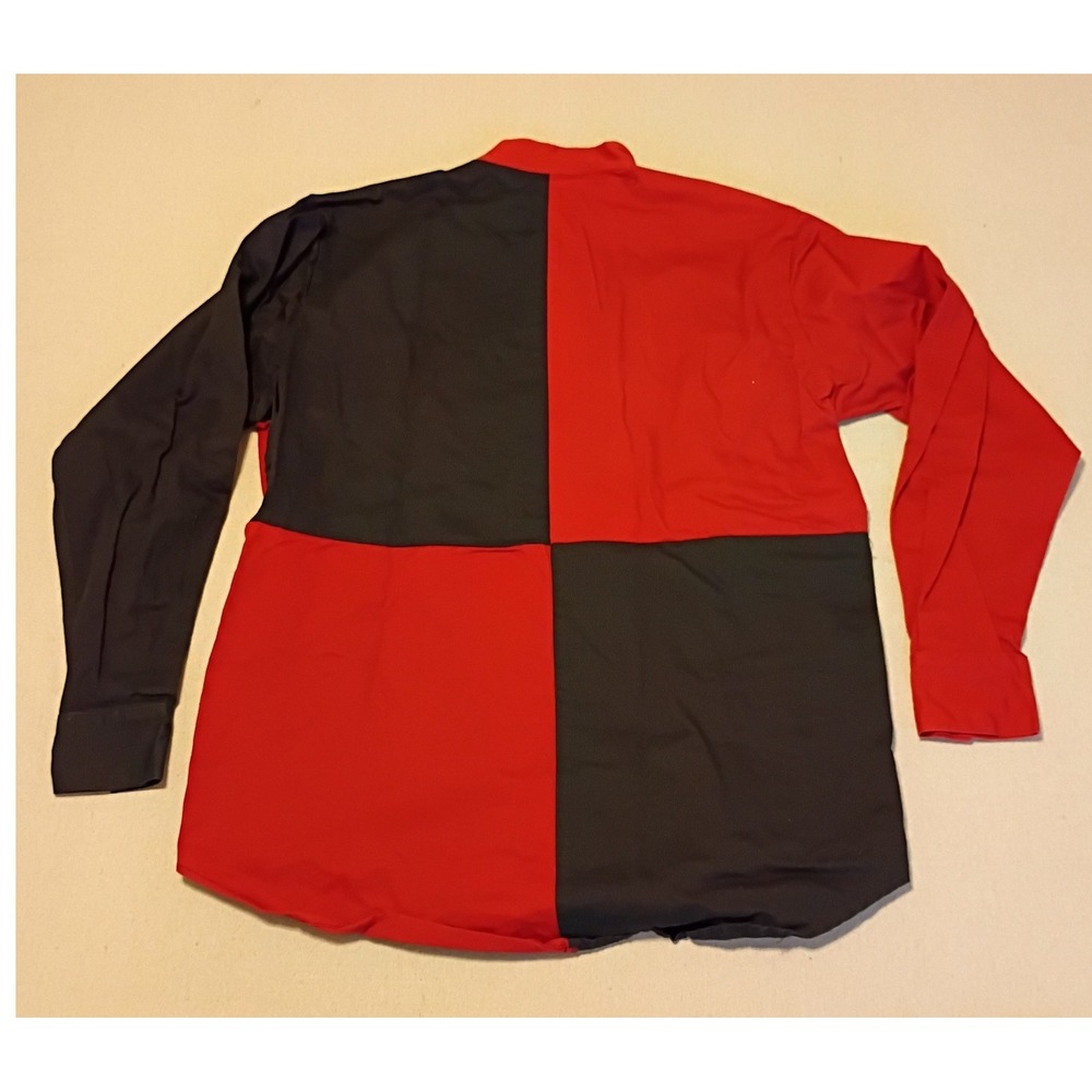 Vitage 90's Habeeb Brand Mens Colorblock Western Cowboy Shirt Band Collar Medium - Picture 9 of 11